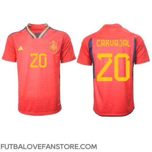 Španielsko Daniel Carvajal #20 Domáci futbalový dres MS 2022 Krátky Rukáv
